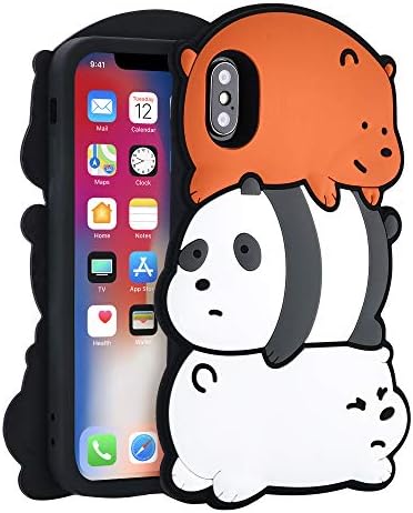 TopSZ Bears Case for iPhone XR 6.1",Silicone 3D Cartoon Hero Animal Gel Cover,Kids Girls Teens Boys Man Animated Cool Fun Cute Kawaii Soft Rubber Funny Unique Character Cases for iPhone XR 6.1"
