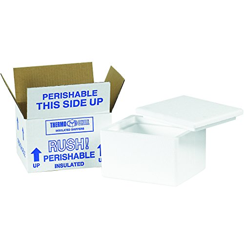 Aviditi 201C Insulated Shipping Kits, 6" Length x 4-1/2" Width x 3" Height, White (Case of 24)