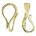 Large Interchangeable Pendant Hanger Slide Enhancer Gold Vermeil Fits 10mm Omega