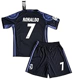 NEW 2016/2017 Ronaldo #7 Real Madrid Champions League Jersey & Shorts for Kids/Youth