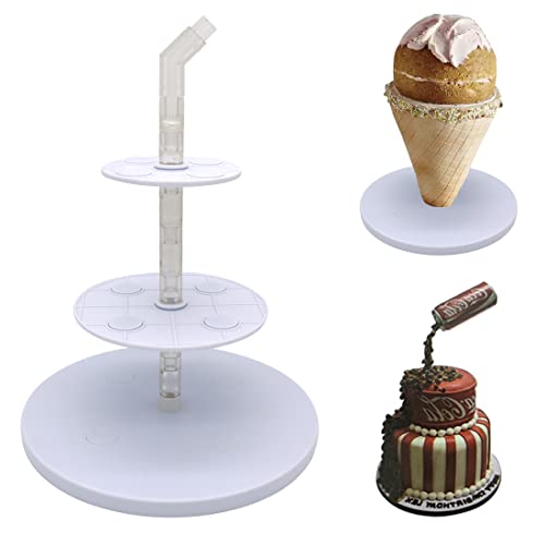 2-in-1 Upgrade Cake Support Kit Antigravity Cake Pouring Ice Cream Cone ...