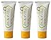 Jack N' Jill Natural Toddler Toothpaste - Fluoride Free Training Toothpaste for Toddlers 1-3, 40% Xylitol, BPA Free - Banana, 1.76 oz (Pack of 3)