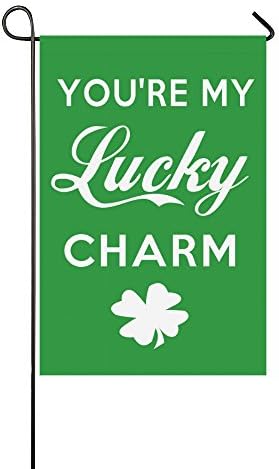 Yard and Home Outdoor Decor - You're My Lucky Charm St. Patrick’s Day Holiday Celebrate Garden Decor Flag,12"x18" Polyester Double Sided