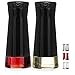 CHEFVANTAGE Olive Oil and Vinegar Cruet Dispenser Set with Elegant Glass Bottle and Drip Free Design - Black