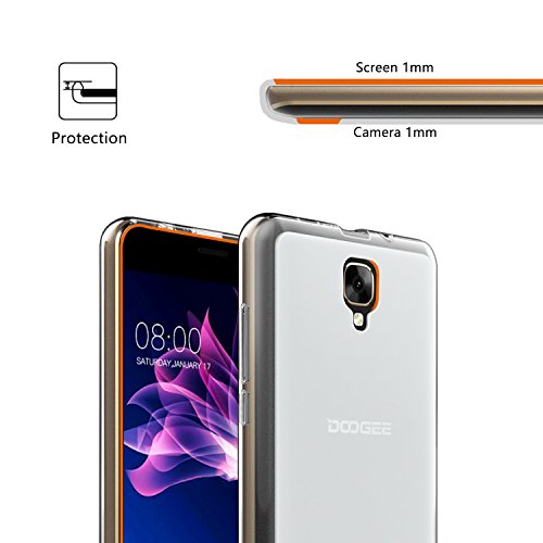 HOOMIL Doogee X10 Case Soft TPU Slim Protective Clear Case for Doogee X10 Phone Cover (Crystal) - HU3216 - Thumbnail 5