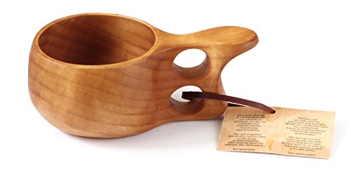 KUKSA - Nordic drinking cup HANDMADE in Lapland from CURLY BIRCH - No05