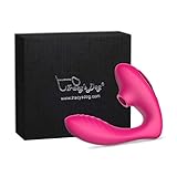Clitoral Sucking Vibrator, G Spot Clit Dildo Vibrators Waterproof, Rechargeable Clitoris Stimulator with 10 Suction & Vibration Patterns Sex Toys for Women (Pink)