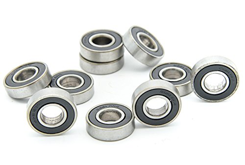 10Pcs 6001-2RS 12x28x8mm Rubber Sealed Deep Groove Ball Bearing