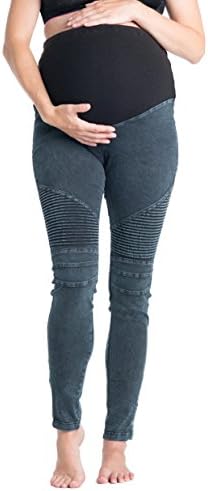 Preggo Leggings Women's Billie Jean Moto Maternity Leggings Large