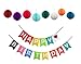 It's Party Time: Happy Birthday Banner - Perfect Birthday Decorations for All Ages with Set of 8 Tissue Paper Honeycomb Balls