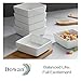 DOWAN Creme Brulee Ramekins 6 oz Oven Safe, Small Ceramic Square Ramekin, Custard Cups Souffle Baking Dish, Dipping Bowls Soy Sauce Dish Appetizer Plates, Set of 6, White