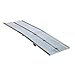 HOMCOM Wheelchair Ramp 8FT, Foldable Aluminum Threshold Ramp with Non-Slip Surface and Handle, 600lbs Weight Capacity, Suitcase Handicap Ramp for Home, Doorways, Curbs, Steps