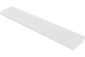 GYOFFULL HDPE Block White PE Polyethylene Rectangular Solid Plastic Tapping Block High Density Sheet Great for DIY Projects for Machining Home Floor Improvement （3/4"x 17" x 3"）