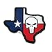 Texas State Flag With Punisher PVC Morale Patch, Velcro Morale Patch by NEO Tactical Gear