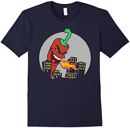 Mens Funny Chili Pepper Hot Sauce T Shirt Large Navy
