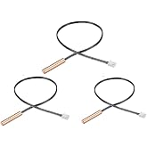 10K Ohm NTC Thermistor Probe, 0.5m Copper Wire Temperature Sensor (3-Pack) | Waterproof Temperature Sensor with High Accuracy &amp; Fast Response, Ideal for HVAC, AC &amp; Air Conditioner Systems