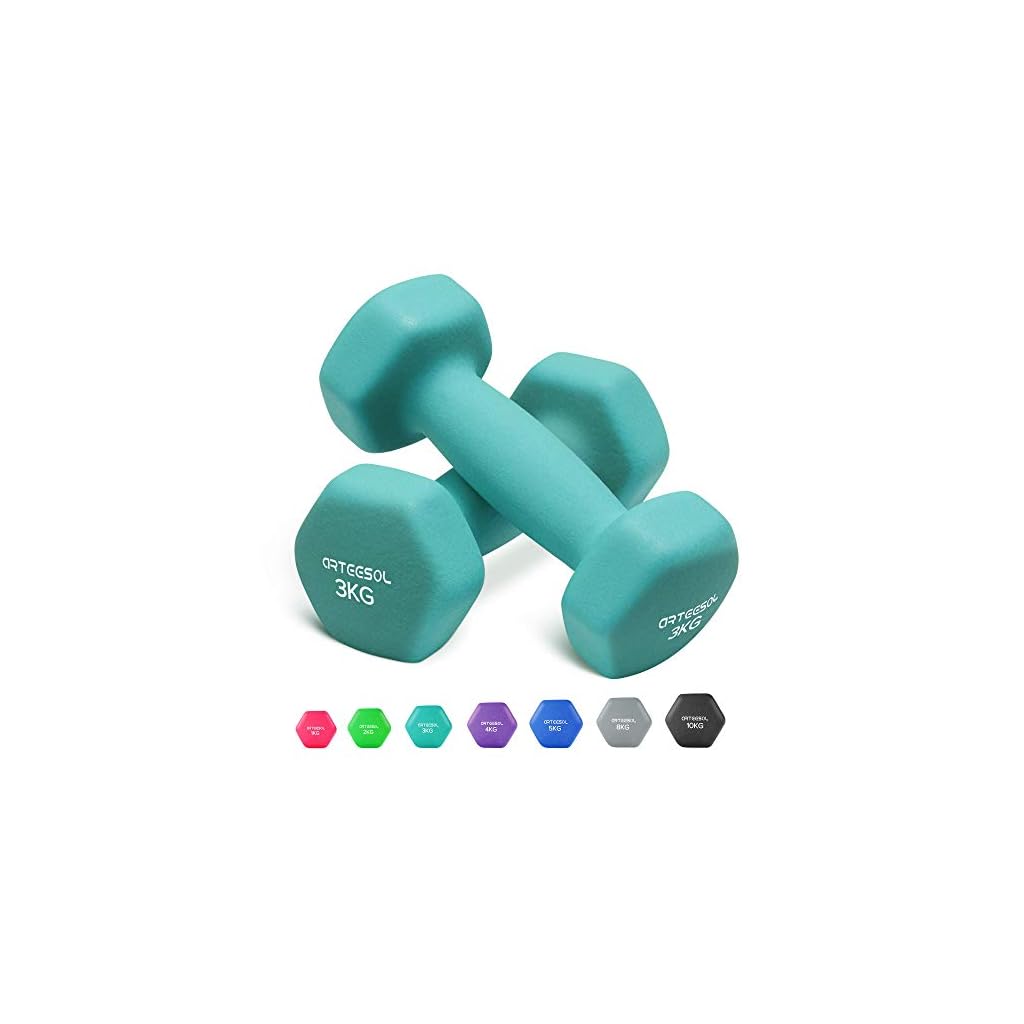 arteesol Dumbbells Set of 2 10 kg/8 kg/5 kg/4 kg/3 kg/2 kg/1 kg
