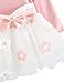 NNJXD Baby Girl Long Sleeve Cotton Kids Casual School Dress for Children Size 9-12 Months Pink
