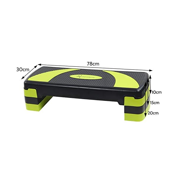 ACTIVE FOREVER Steppers for Exercise 3 Levels, Aerobic Step Board, Adjustable Height 10cm/15cm/20cm, Steps Equipment for…