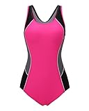 ReliBeauty Womens Color Block One Piece Bathing Suit