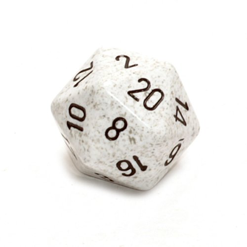 Jumbo d20 Counter - Speckled 34mm Dice: Arctic Camo by Chessex