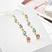 Neoglory Jewelry 14k Gold Plated Multicolor Beads Rhinestone Dangle Earrings 2.5