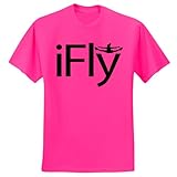 Chosen Bows Hot Pink iFly T-Shirt, Black Print, Adult Small