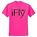 Chosen Bows Hot Pink iFly T-Shirt, Black Print, Adult Small