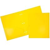 JAM PAPER Heavy Duty Plastic 3 Hole Punch Pocket