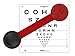 Combination Occluder, Black Occluder/Red Maddox Rod Occluder, Semi-Translucent Red Rigid Plastic