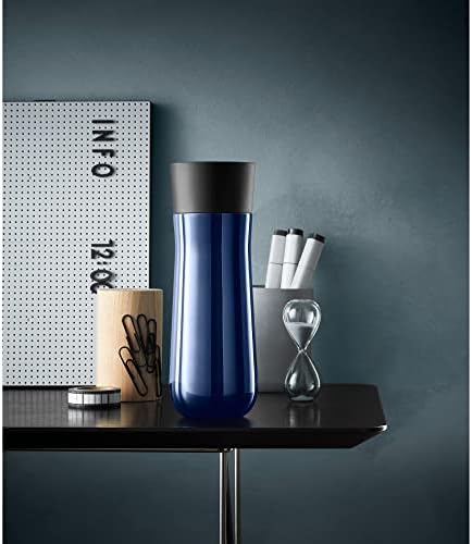 Impulse - Tazza termica da 350 ml, con chiusura automatica, apertura a 360°, mantiene le bevande calde per 8 ore e fredde per 12 ore, blu