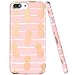 iPhone 7 Plus Case, iPhone 8 Plus Case, JAHOLAN Shiny Gold Pineapple Baby Pink Design Clear Bumper TPU Soft Rubber Silicone Cover Phone Case for Apple iPhone 7 Plus/iPhone 8 Plus