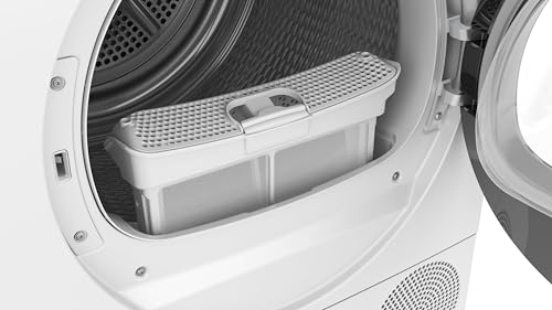 Bosch WQG235D00, Stiftung Warentest GUT (2,2)*, Serie 6, Wärmepumpentrockner 8 kg, Schneller getrocknete Wäsche, Auto Dry, Option Halbe Beladung, Sensitive Drying-System, Selbstreinigender Kondensator 9