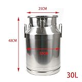 30L Stainless Steel Farm Milk Can Wine Pail Dairy
