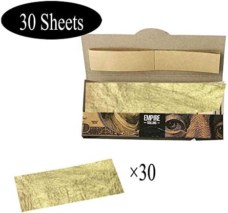 [30 Pieces]Rolling Papers,NEWJINDA [30 Pieces] Tin Foil Gold Rolling Papers[No Sticky Gum] [No Gum]