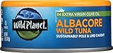 Wild Planet Wild Albacore Tuna in Extra Virgin Olive Oil, Keto and Paleo, 3rd Party Mercury Tested, 5 Ounce