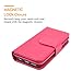 iPhone 6S Plus Case, HESPLUS [Detachable Wallet] iPhone 6 Plus Wallet Case with [9 CARD SLOT][ID HOLDER][WRIST STRAP] - Premium Magnetic Leather Flip Cover Case for iPhone 6/6S Plus - Pink