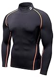 TM-T32-BO_Small j-m Tesla Men's Thermal Fleece Coldgear Compression Baselayer Mock Long Sleeve T Shirts T32