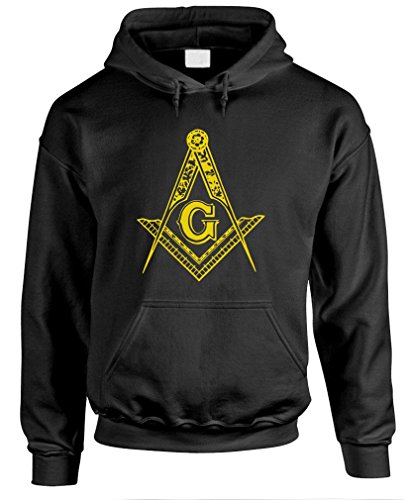 Freemason Logo Illuminati Conspiracy - Mens Pullover Hoodie, L, Black