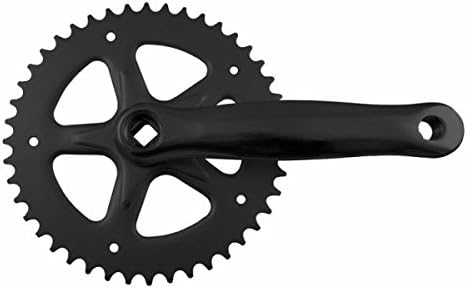 Evo Alloy Square Taper Track Bicycle Crank Set - 3/32in (Black - 170 x 44T x 3/32in)