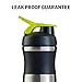 BlenderBottle Sport Mixer Stainless Steel Shaker Bottle, 28 oz, Black/Black