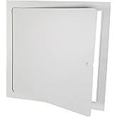 Premier by Dynasty Hardware 10x10 Universal Steel Flush Access Panel Door with Screwdriver Latch–White Prime Coat Finish, Wal