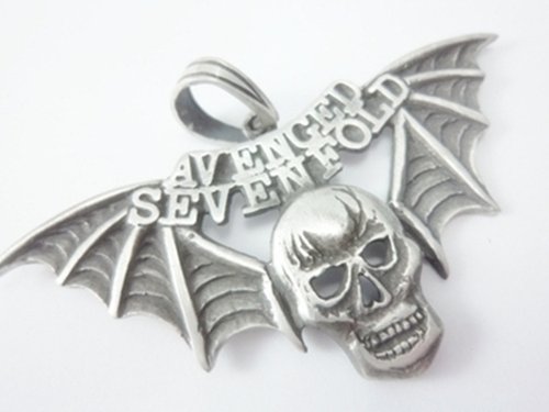 AVSz Avengd Svenfold Wing - L Music Band Pewter Charm w/ Leather Necklace