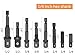 Drill Socket Adapter for Impact Driver with Hex Shank to Square Socket Drill Bits Bar Extension set 8 Pieces by LnBirch