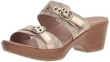 Dansko Women's Jessie Flat Sandal, Taupe Marble Suede, 40 EU/9.5-10 M US