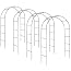 TecTake Arche à Rosiers Avec Banc - Structure Jardin Métal Pour Plantes Grimpantes, 210x114 Cm