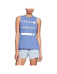 Under Armour Linear Wordmark - Camiseta sin mangas para mujer