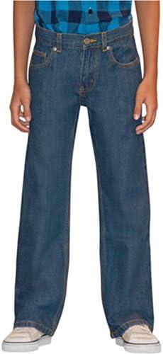 Faded Glory Boy's Bootcut Blue Jeans with Adjustable Waist (4, Medium Wash)