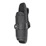Flashlight Holster for Tactical Torch, UltraFire Duty Belt Flashlight Holder Nylon Pouch Case with 360 Degrees Rotatable Clip Long Type