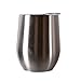 Chige Stainless Steel Wine Tumbler, 9 oz Stemless Wine Glasses with Lid, Vacuum Double-insulated Heat Preservation Cup for Red Wine, Cocktail,Liqueurs and Nonalcoholic Beverages (Stainless color,9 OZ)